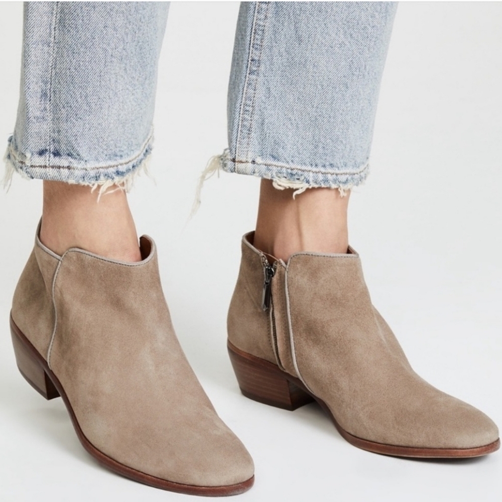 Sam Edelman Petty Chelsea Putty Suede Ankle Boots Shoes Booties Women's 7.5 M